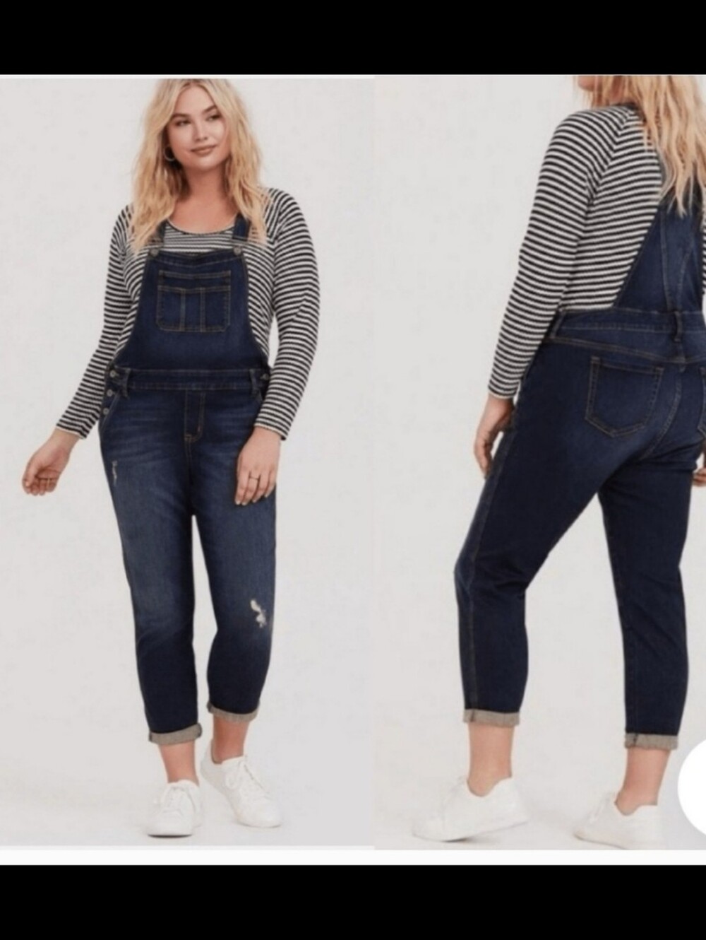 Torrid Women's Crop Jeans Overalls Sz 14
